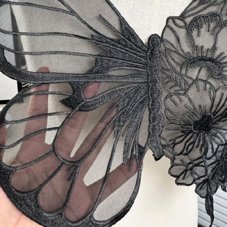 Exquisites Embroidered Butterfly Appliques Fashion Meshes Styles Patches for Fashionists and Custom Clothing