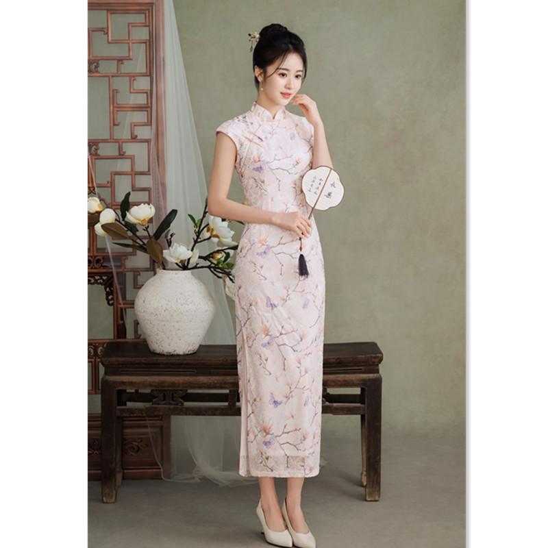 New Chinese retro national style sleeveless old Shanghai improved simple and elegant cheongsam spring and summer new temperament daily wear