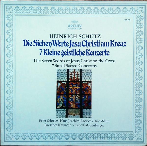 

Виниловая пластинка HEINRICH SCHUTZ DRESDNER KREUZCHOR Die Sieben Worte Jesu Christi Am Kr 198408 ARCHIV PRODUKT Германия Obi Классика Б/у