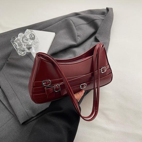 Women Hobo Handbag Faux Leather Bow Shoulder Bag Vintage Clutch Purse Underarm Bag for Street Work Party Date