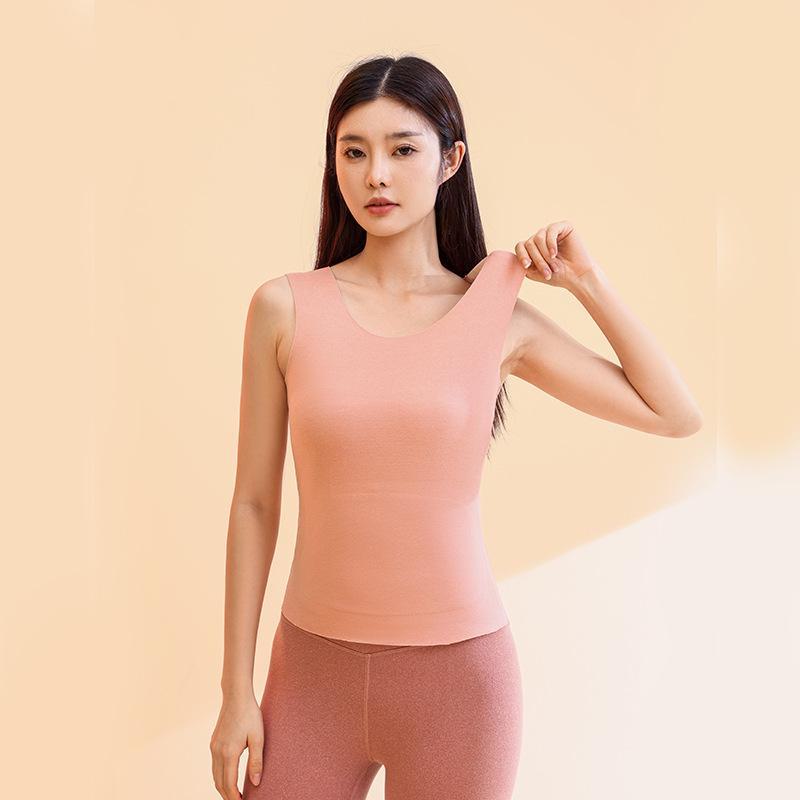 Damen Slim-Fit Nahtlose Deutsche Samtweste: Warme Herbst-/Winter-Basisschicht