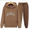 Europäische und amerikanische Herrenmode Frühling und Herbst Kapuzenpullover einfarbig Pullover-Anzug Herren Sport- und Freizeitanzug Herren-Kapuzenpullover
