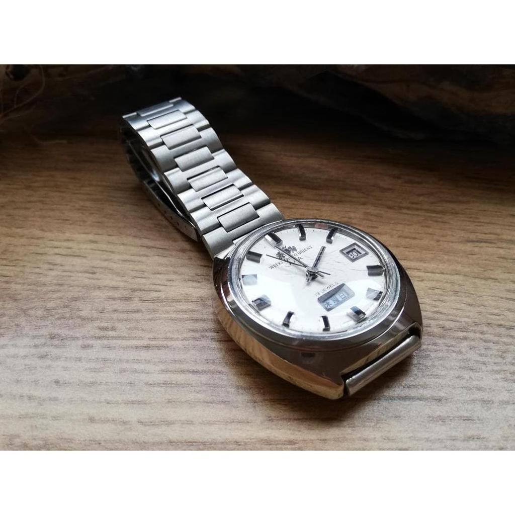 Used Overhauled Orient Weekly Auto AAA 19 jewels automatic winding antique watch
