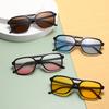 Kids Retro Square Sunglasses UV400 - Cool Black Double Bridge Sun Glasses for Boys & Girls, Outdoor Play Eyewear