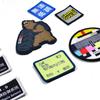 Klettarmband-Rucksack mit gesticktem Bären, gewebtem Logo und selbstklebendem PVC-Aufnäher