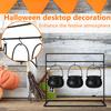 Halloween Party Mini/ Hexenglas Süßigkeitenschale Schwarzer Plastikeimer Ständer Tischschmuck Gartendekoration