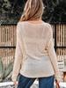 2025 Winter Loose Knit Round Neck Women's Fashion Crochet Drop Shoulder Sweater