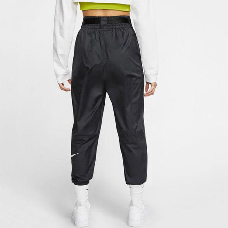 Nike Color Block Logo Pocket Sports Long Pants Women Bottoms Black DB3867-010