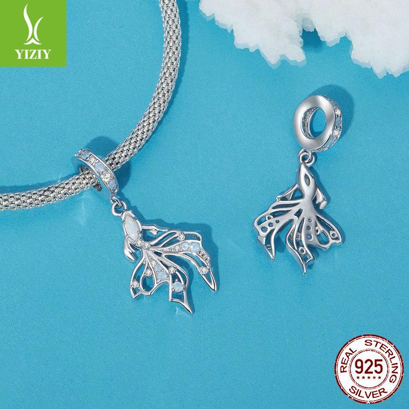 Fantasy Smart Douyu Diy Bracelet Necklace Pendant, Inlaid With Opal S925 Sterling Silver Beads