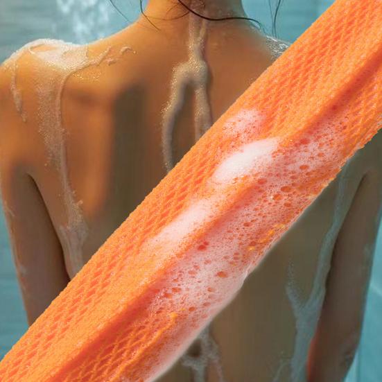 African Exfoliating Mesh Sponge Bath Towel Dual-Sided Exfoliation Gentle Face Body Silky Smooth Skin Towel