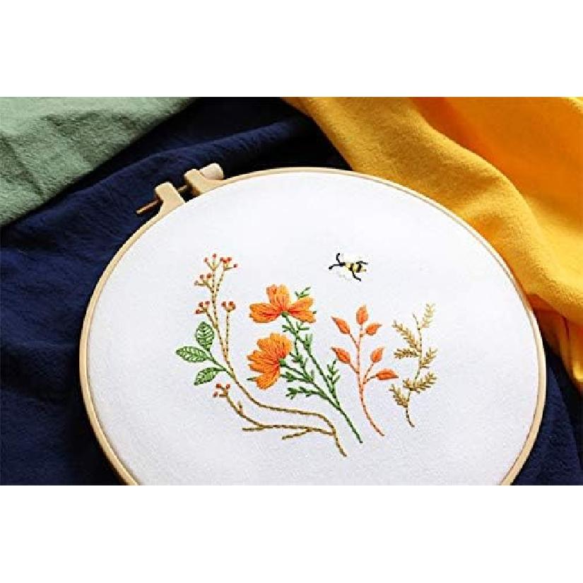 1 Set Full Range of Embroidery Starter Kit with Pattern, Stamped Embroidery Kit - DIY Beginner Starter Kit for Art Craft Handy Sewing for Beginner