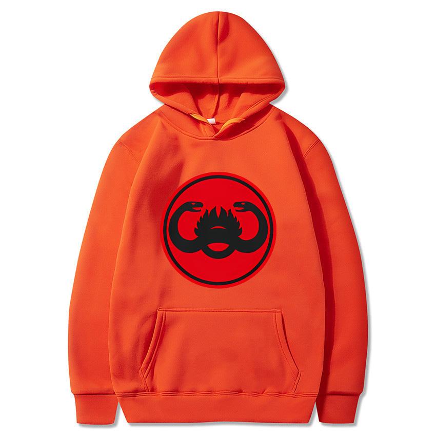 Autumn Winter Double Headed Snake Printed Hoodie Classic Style Daily Casual Wear Harajuku Street Wear Warm Hoodie