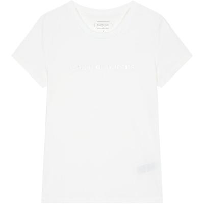 Slim Fit Letter Print Round Neck Short Sleeve T-Shirt Women Tops White J224949-YAF