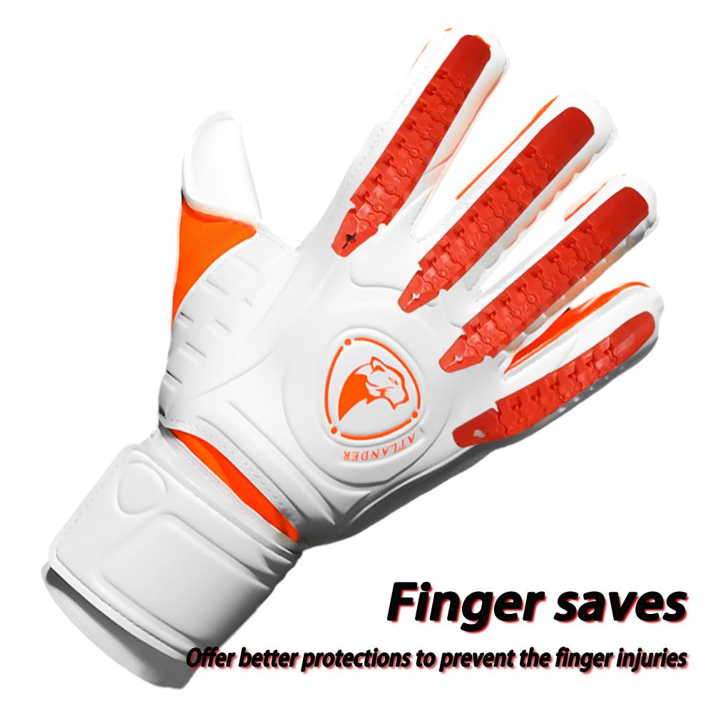Fingersave Goalkeeper Gloves Football Wrist Strap Latex Finger Save Guard Protection Kids Adult Soccer Strong Grip Goalie Glove