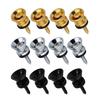 4Pcs Guitar Strap Lock Buttons Metal End Pin Security Straplocks Belt Buckle Retainer for Guitar Bass Ukuleles