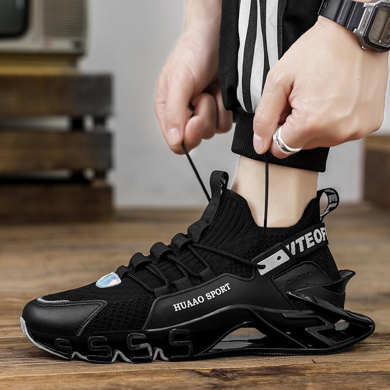 Spring New Men's Shoes Casual Sports Shoes Men's Blade Running Shoes Flying Mesh Big Mens Shoes