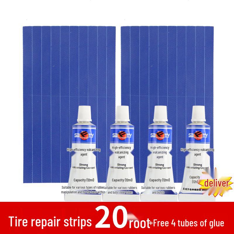 Electric Car & Motorcycle Tire Repair Set with Vacuum Strips - Quick, Minimal Invasive Fix