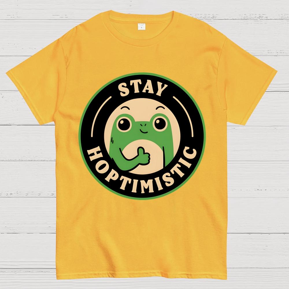 Stay Hoptimistic Cotton Summer Casual Cool Loose T-Shirt