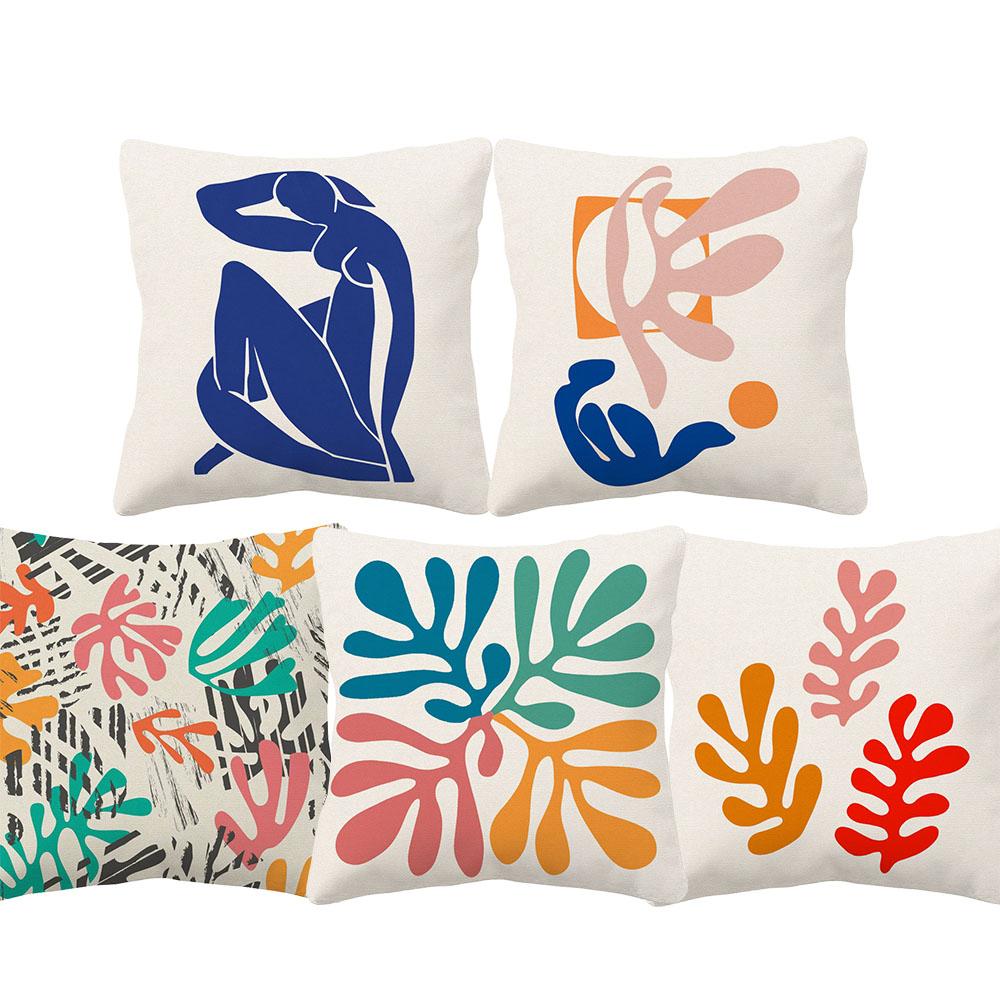 Henri Matisse Art Painting Cushion Cover Girl Flamingo Palm Leaf Throw Pillow Case Home Decor Living Room Decoration