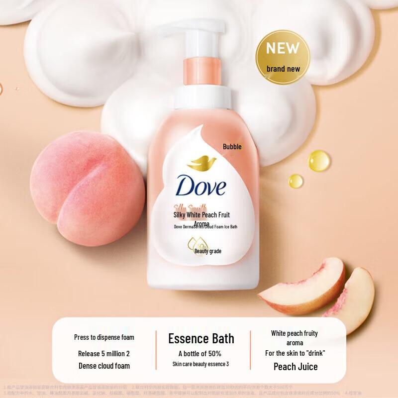 

Dove White Peach Scent Rich Foam Moisturizing Shower Gel