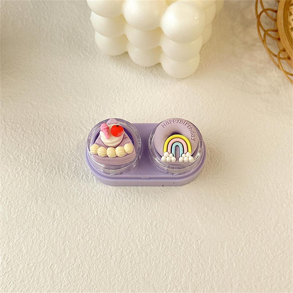 Portable Contact Lenses Case Remover Tool with Cover Travel Easy Carry Plunger Suction Cup Applies Contacts Safely