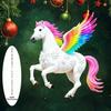 2D Flaches Pferd Auto Hängeornament Acryl Pferd Rückspiegel Anhänger Feiertag Winter Hängezubehör für Weihnachtsbaum Auto Innenraum Wand Fenster