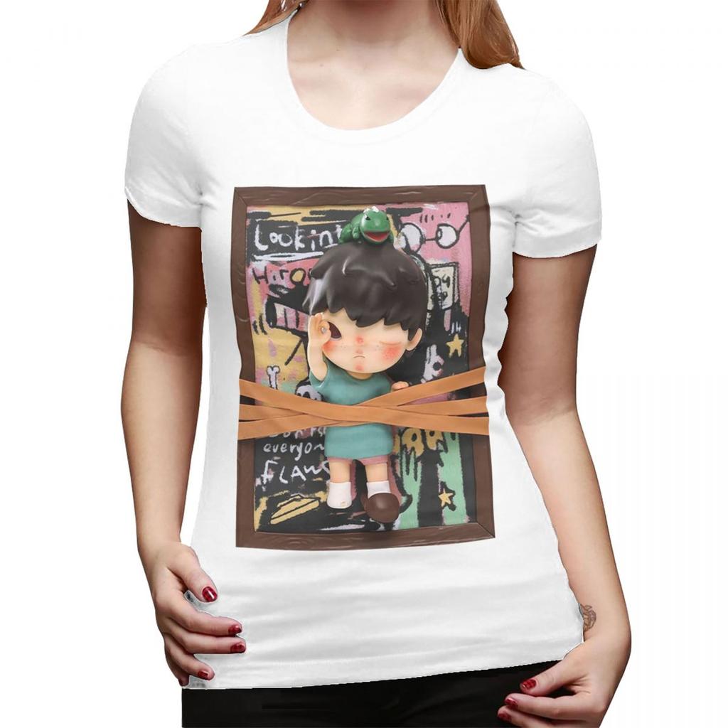 Hirono Seeing TShirt for Women Round Neck Streetwear T Shirts Womens Tees Short Summer Clothes Tops