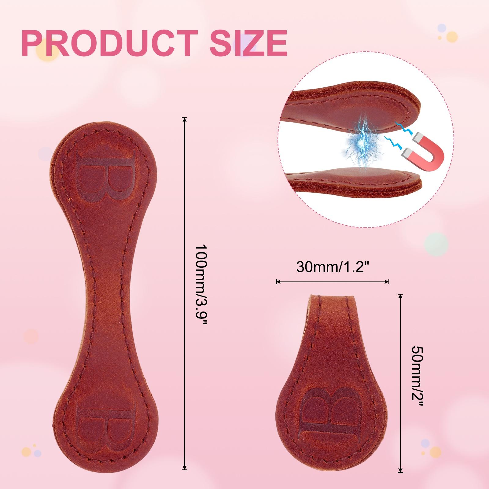 Red Leather Magnetic Bookmarks Initial Book Marks Letter Magnet Page Markers for Book Reading Teacher Reader Book Lover Writers