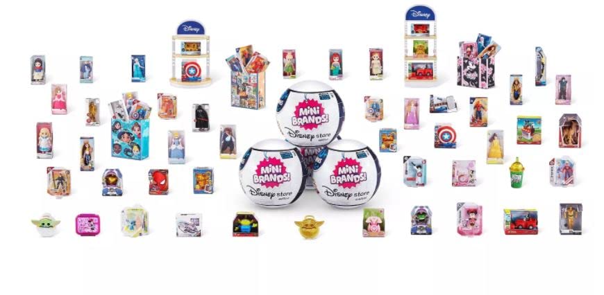 5 Surprise Mini Brands Disney Store Exclusive Series 1 Capsule Toy Collectible (4 Capsules)