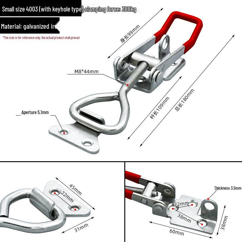 Adjustable 304 Stainless Steel Door Bolt Latch Toggle Fixture