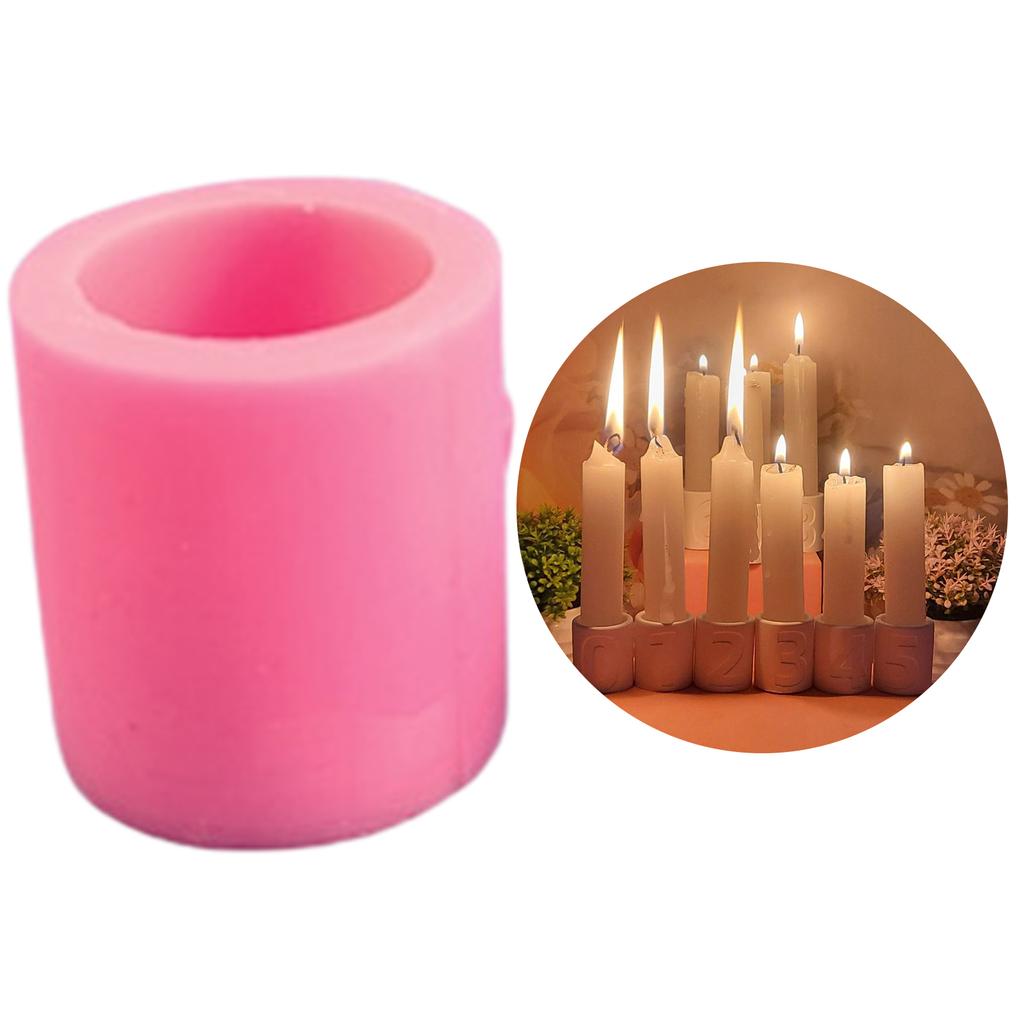 Unique Number Cement Candle Holders Handmade Cement Art Projects Silicone Mold for Crafters Artists and Enthusiasts