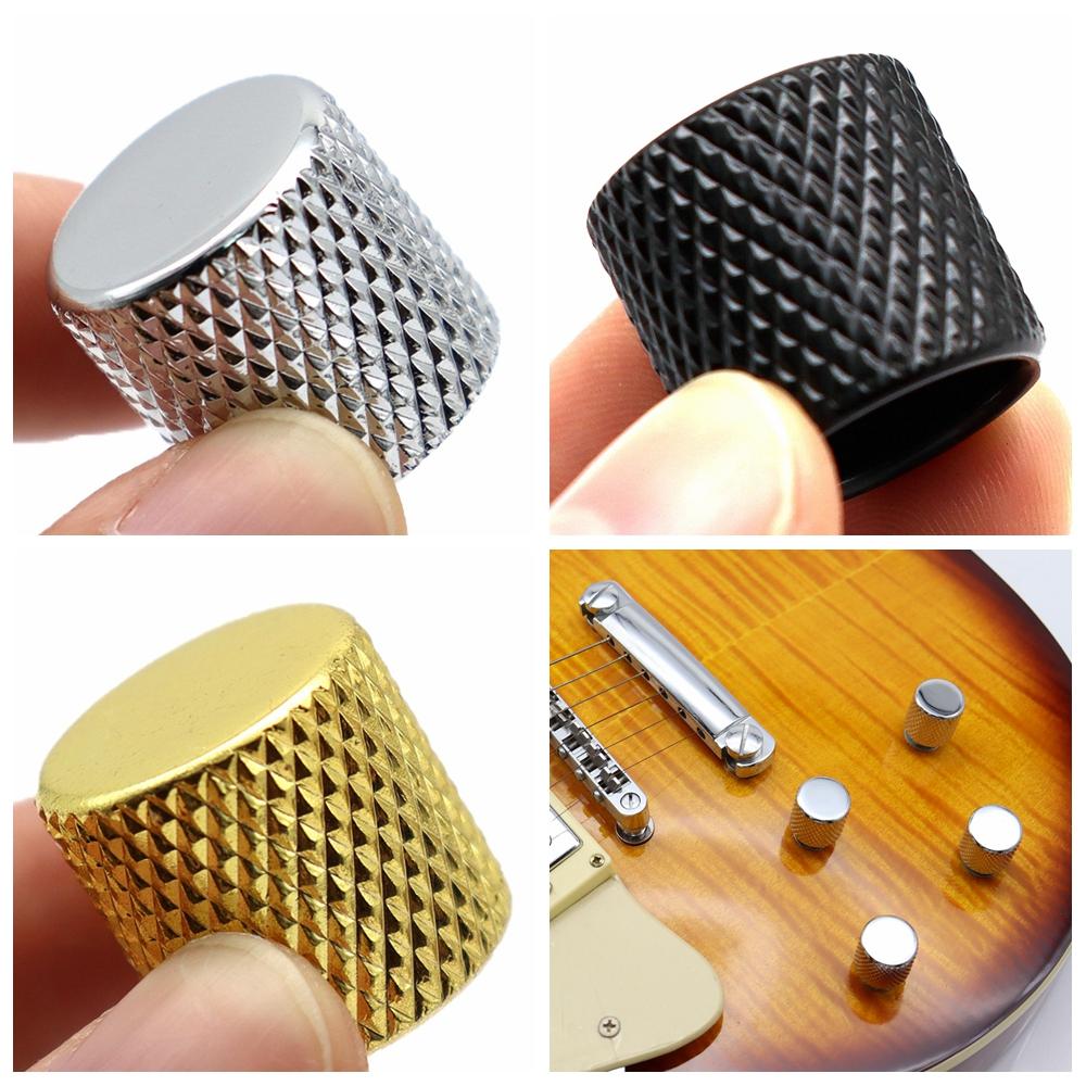 1pcs/2pcs Metal 6mm Flat Top Tone Guitar Volume Tone Knobs Potentiometer Control Knobs For Electric Guitar Bass