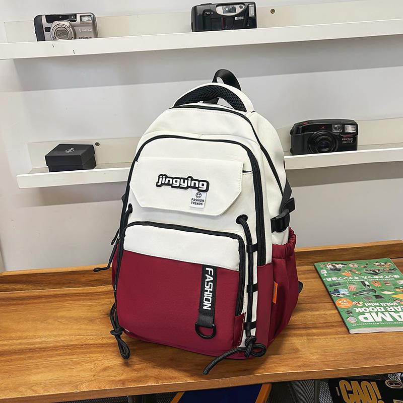 Lulu Japanese Casual Backpack Set: Large Capacity Schoolbag for College, Junior High Students, and Men & Women's Portable Use.