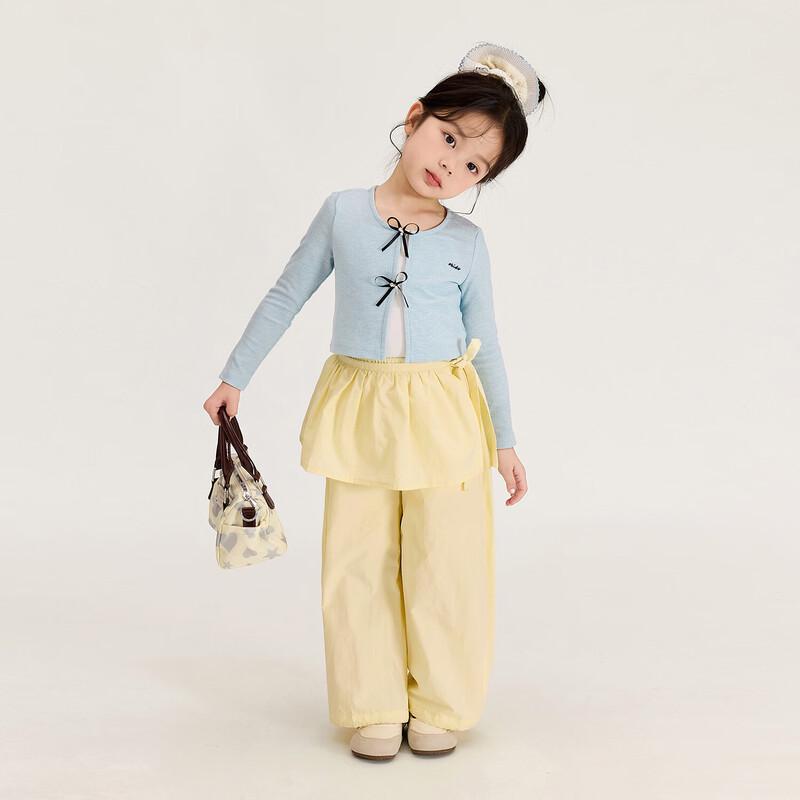 LUSON Girls' Summer Wide-Leg Casual Pants