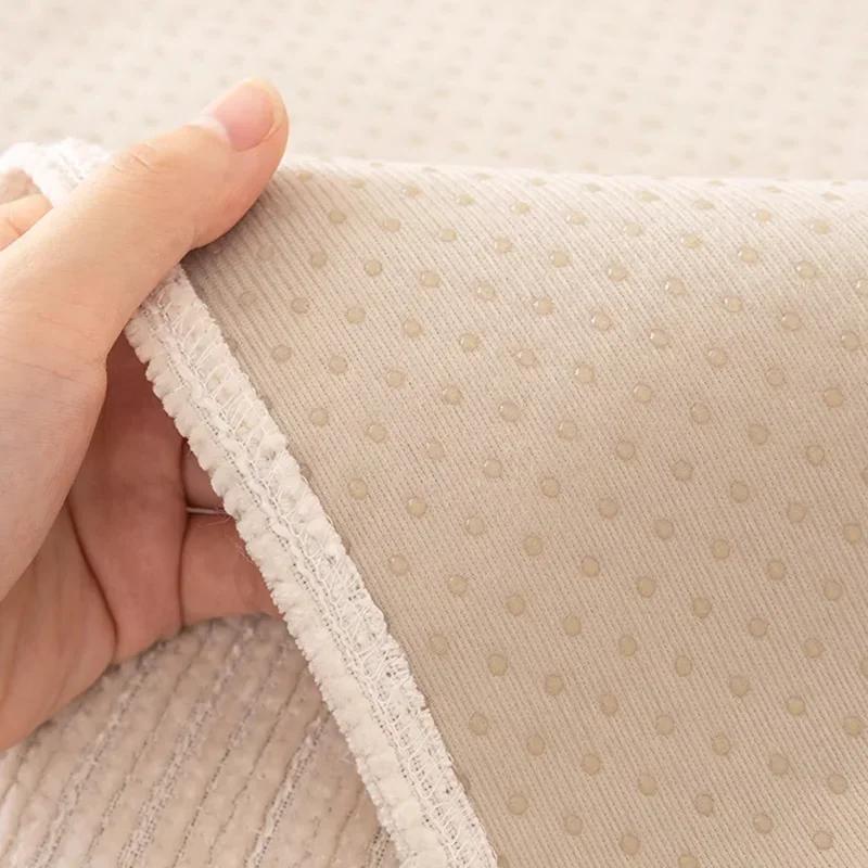 Chenille Corduroy Sofa Mat Cover Universal Anti-Slip Sofa Cushion Towel Solid Color Living Room Sofa Cover Backrest Towel Cover
