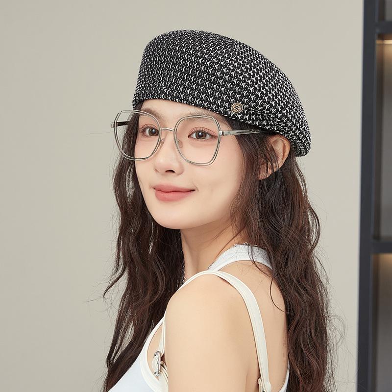 Spring and summer new sweet versatile beret women's light luxury high-end sense breathable face small painter hat