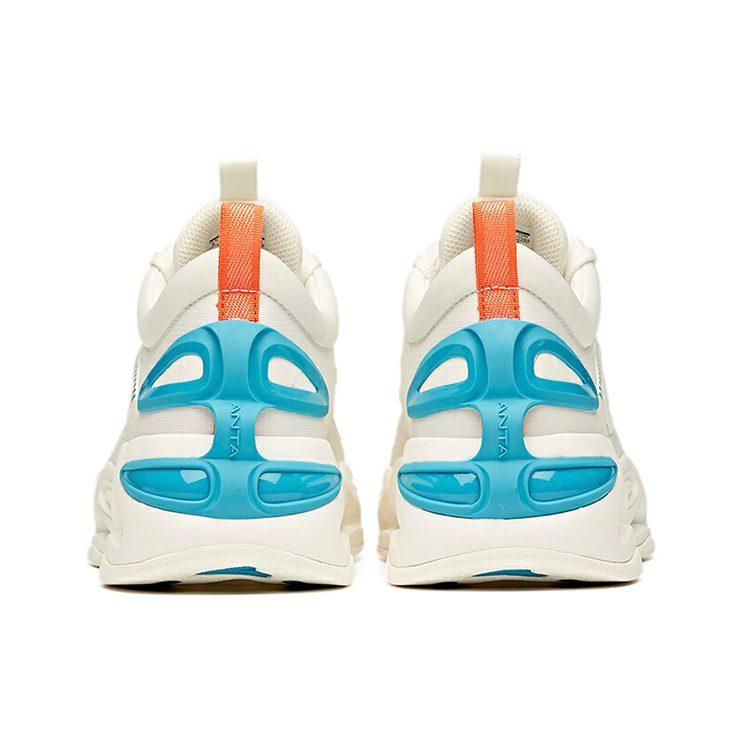 Anta Running Collection Cushioning Slip Resistant Abrasion Resistant Breathable Low top Running Shoes Men's White Blue 912045552-4