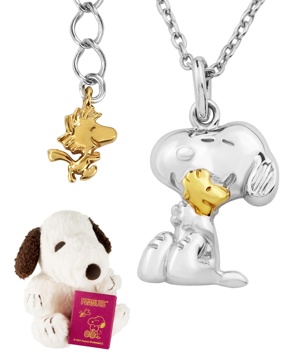 

Серебряное ожерелье Snoopy Woodstock Beagle Hug, Лимитированная серия, Серебро 925 пробы, Официальное [Shinjuku Kura] (Набор плюшевых игрушек)