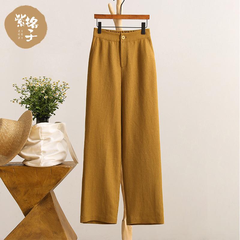 Women s Versatile Linen Cropped Pants - Spring to Autumn Straight Leg Style S