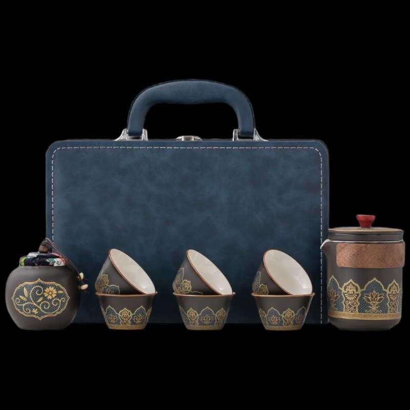 Chinese Style Ceramic Tea Set Gift Box