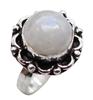 Moonstone Natural Gemstone Antique Silver Plated Ring US Size-4.75 A 757