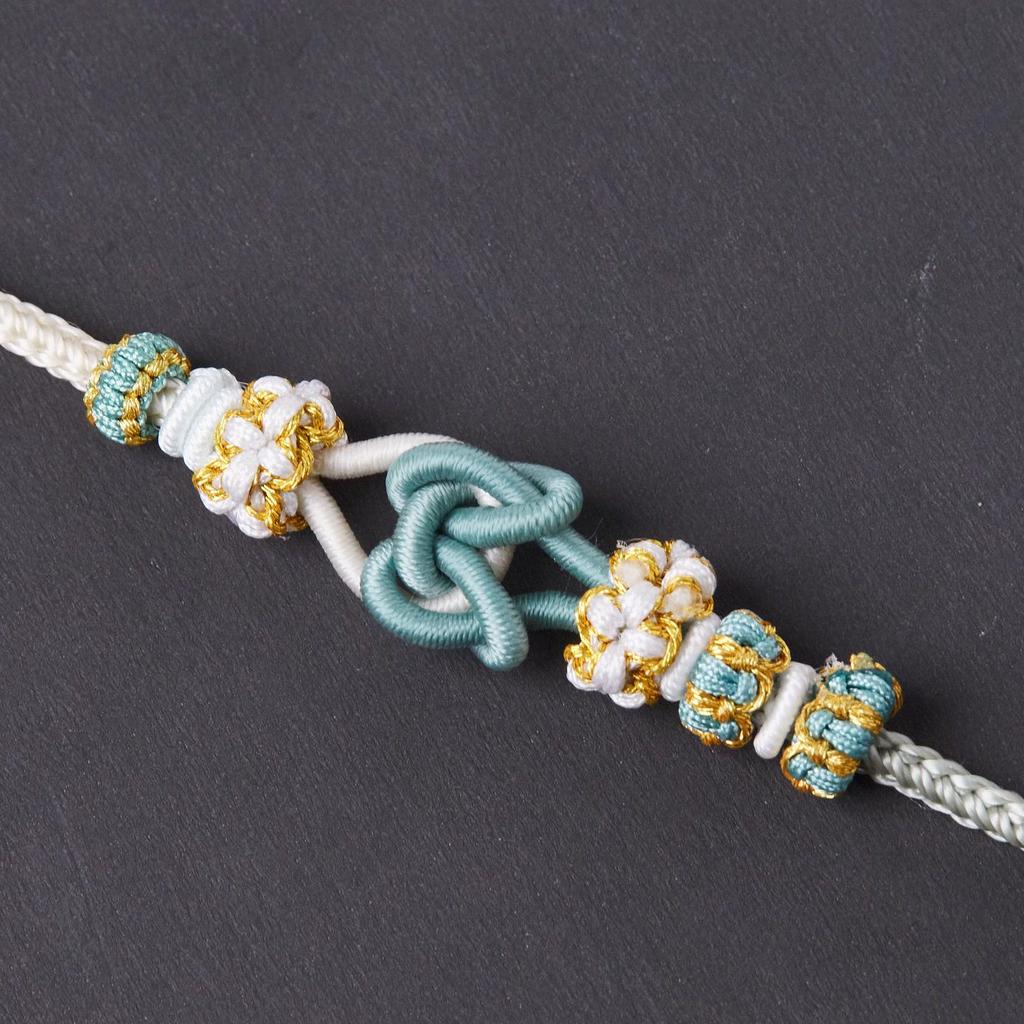 Hand-Woven Peach Blossom Knot Necklace Cord with Four-Strand Braid for Men and Women