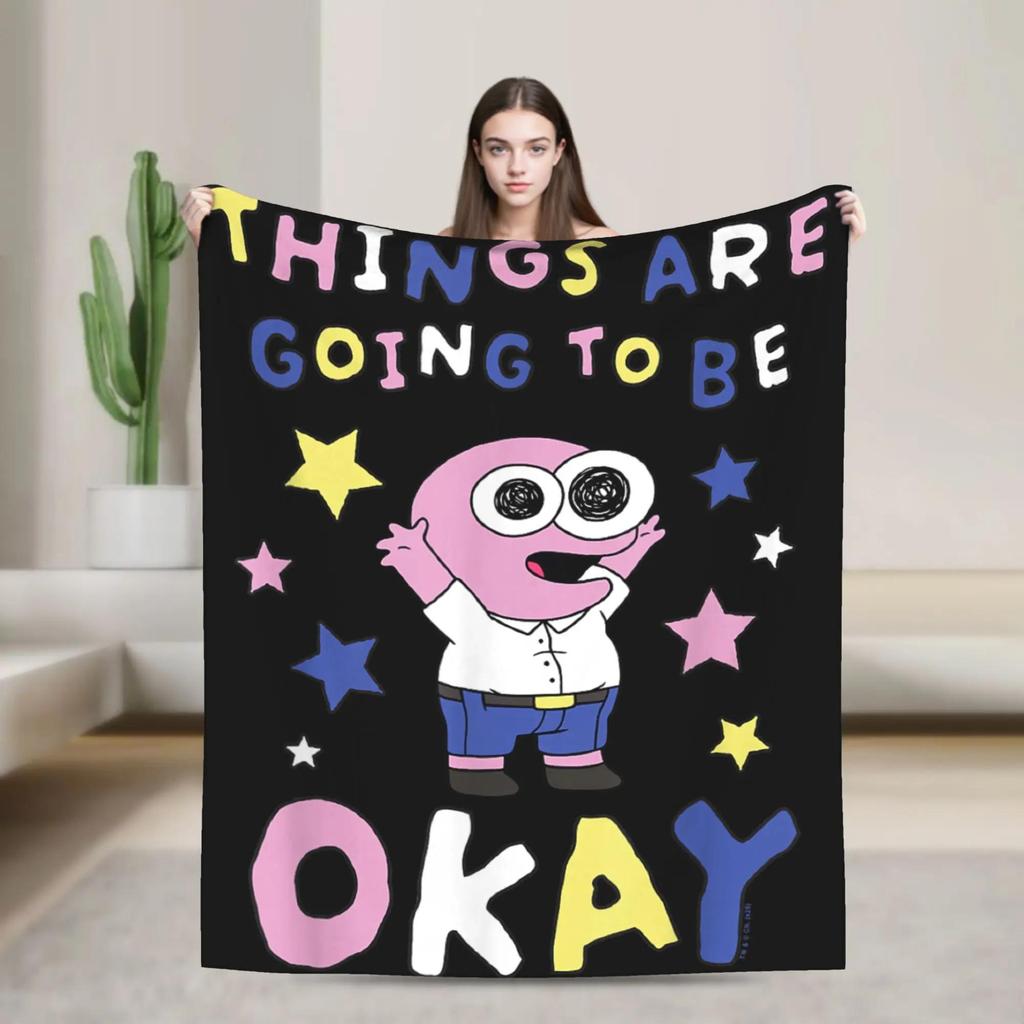 Smiling Friends Pim Blanket Soft Warm Plush Throw for Sofa Bed Couch Chair Flannel Bedspread Cover for Kids Boys Girls