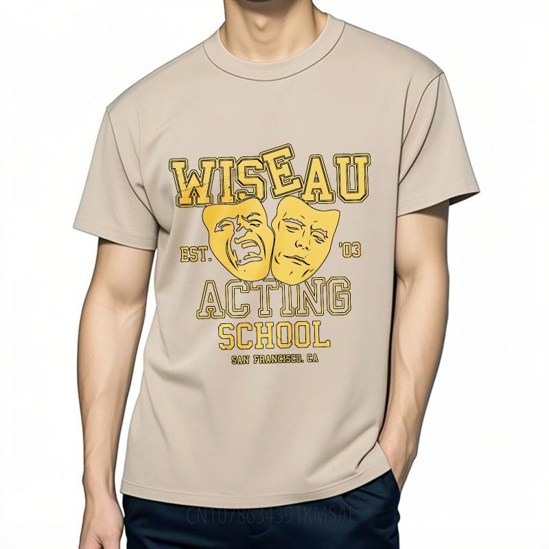 Graphic Summer Teenagers T Shirt Wiseau Acting School San Francisco California Short Sleeve Solid Color Crew Neck Top Tees