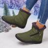 Casual Side Zip Furry Snow Boots Women 2025 Winter Comfort Round Toe Medium Heel Booties Warm Short Plush Waterproof Ankle Boots