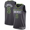 Męska Koszulka do Koszykówki Minnesota Timberwolves Edwards 5 Towns 32 Wiggins 1 Dekolt V Bez Rękawów Bawełniana Koszulka Sportowa
