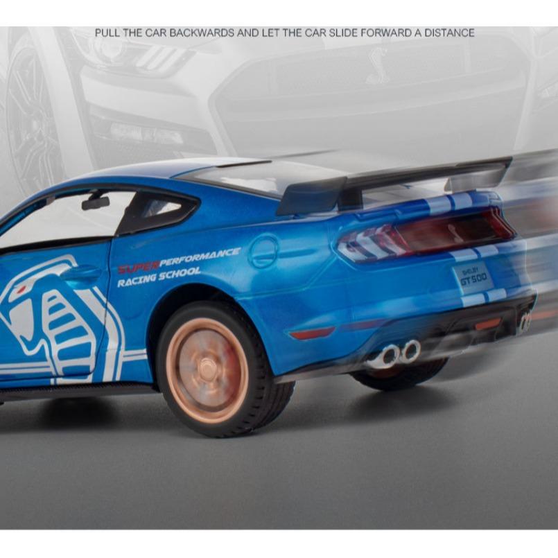 1/24 FORD MUSTANG SHELBY GT500 aliaj mașină model turnată sub presiune și vehicule de jucărie mașinuță jucării pentru copii cadouri de Crăciun băieți jucărie