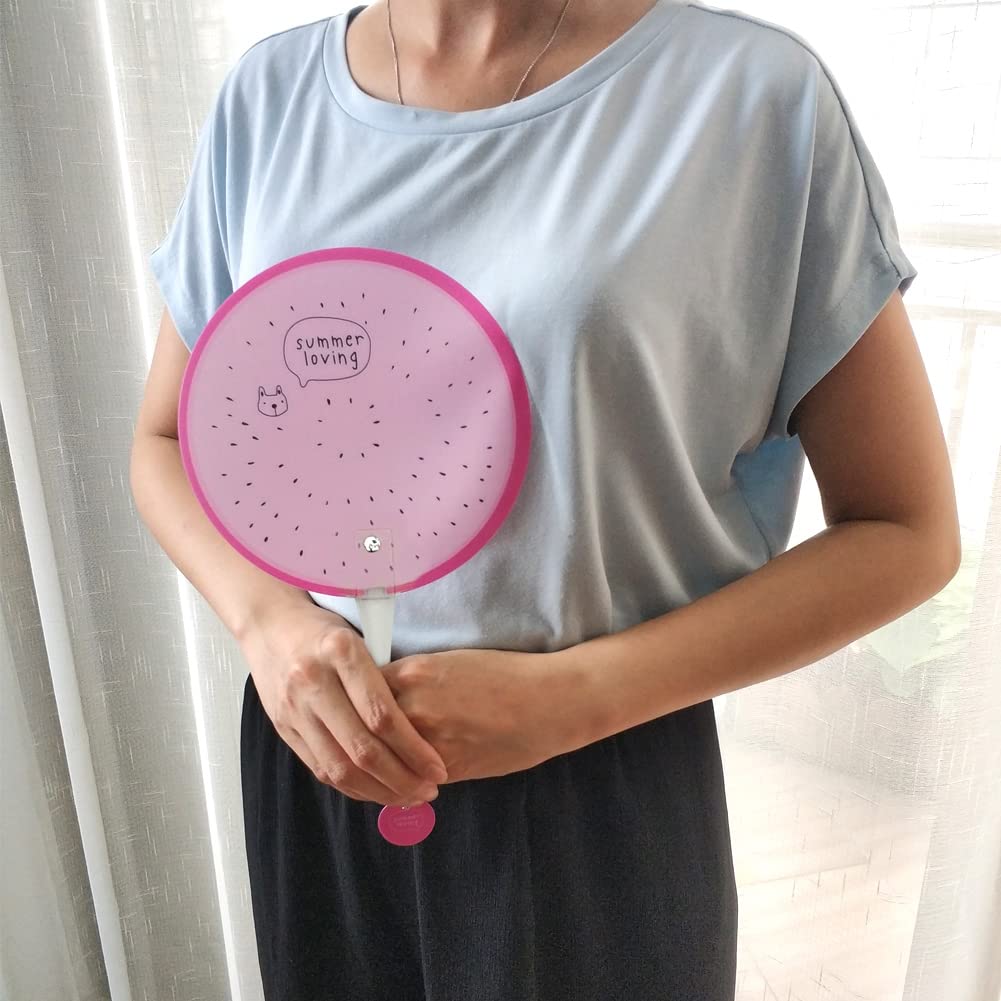 MinniLove Cute Set of Durable and Cooling Fans for and Perfect for Sports Fireworks and Parties Set of Fans, 4, Durable, Summer, Lightweight,