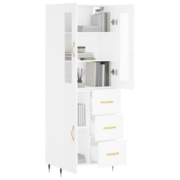 VidaXL Highboard White 69.5x34x180 Cm Engineered Wood 3198449