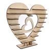 Wooden Chocolate Stand Heart Shaped Eco Friendly Easy Assembly Durable Reusable Mini Cake Stand for Party Wedding